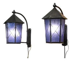Large Entrance Door Wall Lanterns, 1920s, Set of 2