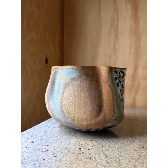 Dutch Sculptural Hand-Painted Studio Pottery Ceramic Vase from Joop For Sale - Image 6 of 11