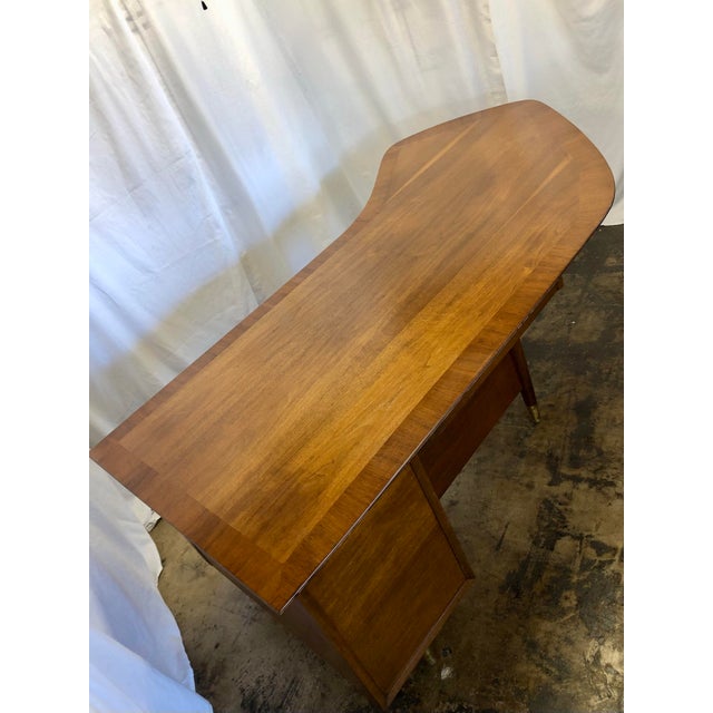 Mid 20th Century Mid 20th Century Wood Boomerang Desk by Standard Furniture Co. For Sale - Image 5 of 12