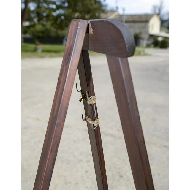 Brown Italian Painters Easel in Wood, 1920s For Sale - Image 8 of 9