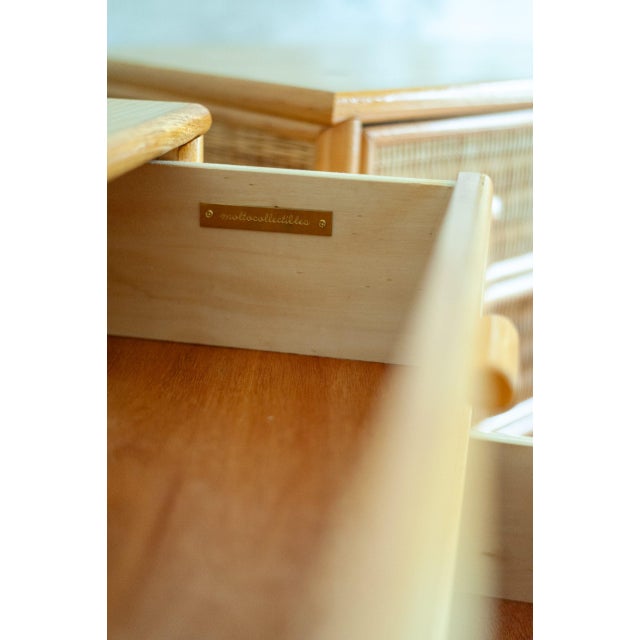 Wood Bamboo and Wood Tallboys, Set of 2 For Sale - Image 7 of 10