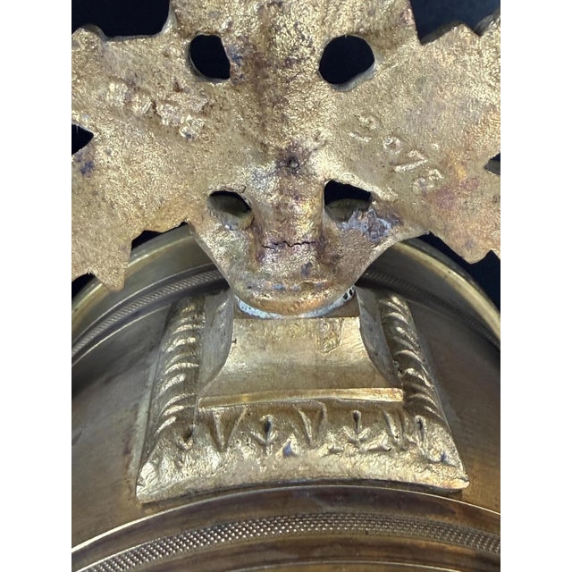 Antique French Mantel Clock Set in Gilt Bronze, 1800s, Set of 3 For Sale - Image 18 of 18