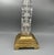 Vintage Hollywood Regency Gold and Clear Acrylic Pillar Candle Holder For Sale - Image 4 of 6