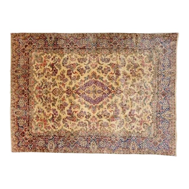 1960s Persian Lavar Kerman , 8'10' X 11'10" For Sale