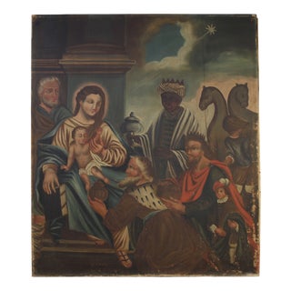 Unknown, Adoration of the Magi, 1880, Oil on Canvas For Sale