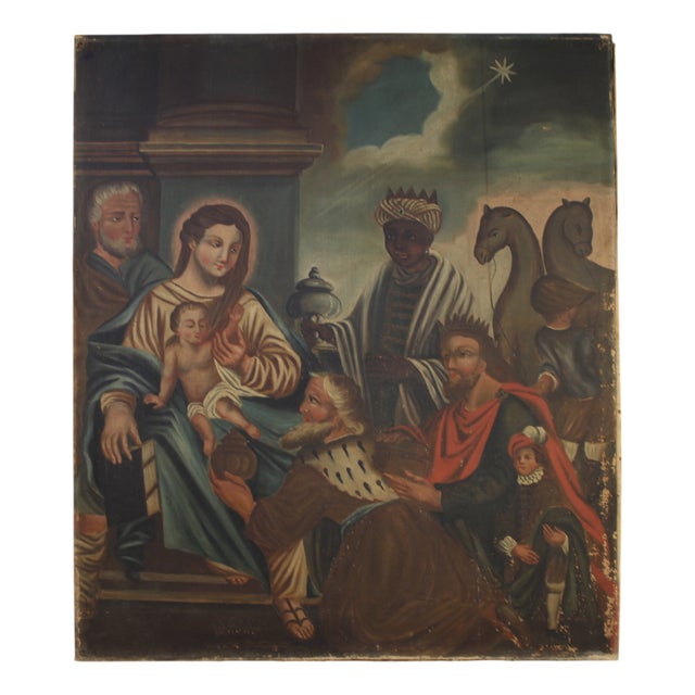 Unknown, Adoration of the Magi, 1880, Oil on Canvas For Sale