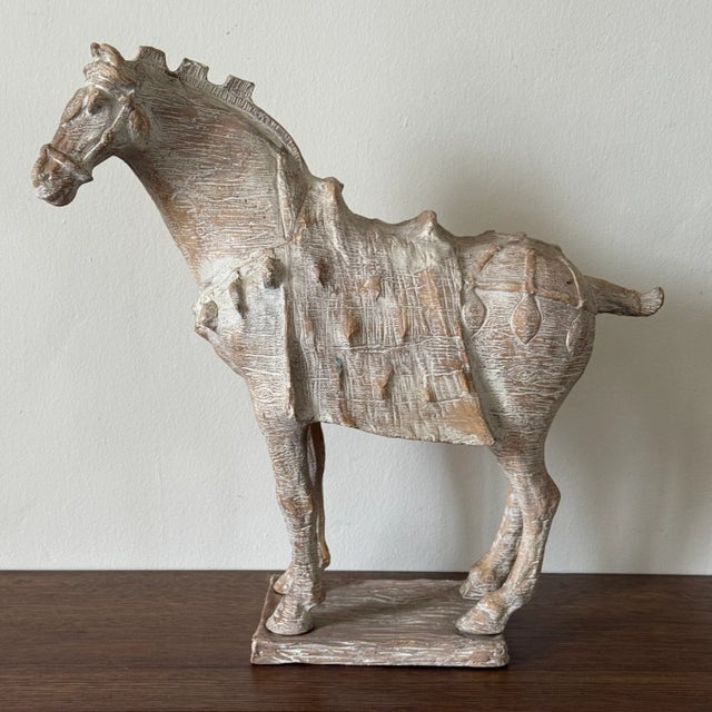 Vintage Designer Decor Tang Sancai Style Horse of Driftwood Composite Measures approx: 20H x 20L x 9D Please visit my...