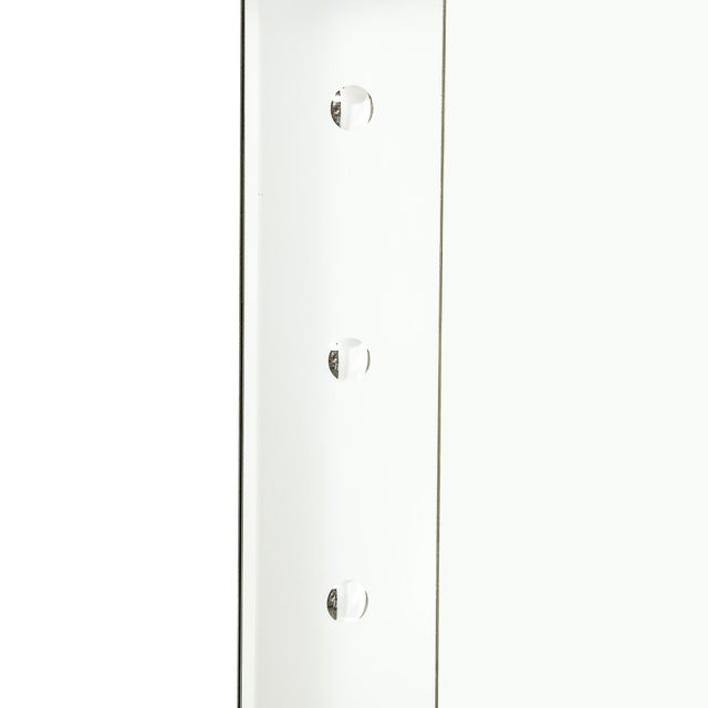 Mid-Century Modernist Shadowbox Mirror W/ Reverse Beveled Detailing For Sale In New York - Image 6 of 10