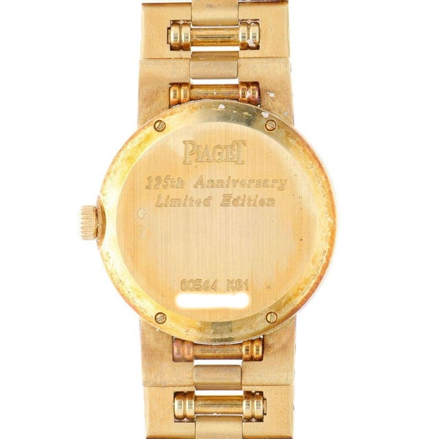 Contemporary Piaget Dancer 125th Anniversary Limited Edition Diamond 18k Gold Watch For Sale - Image 3 of 14