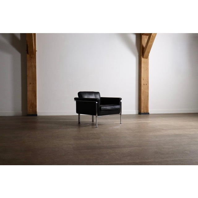 Vintage Model 6912 Lounge Chair in Black Leather by Horst Brüning for Kill International, Germany, 1967 For Sale - Image 13 of 13
