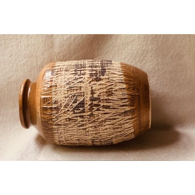 Vintage Studio Pottery Stoneware Vase, Sgraffito, Earthy Glaze For Sale - Image 14 of 18