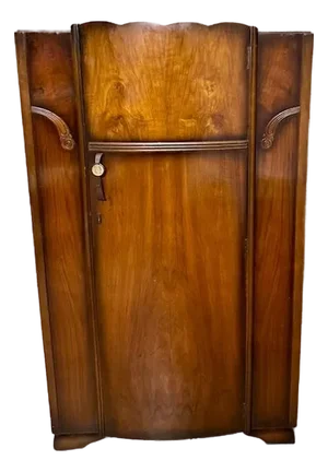 Vintage c.1930's Art Deco Style Wardrobe Cabinet