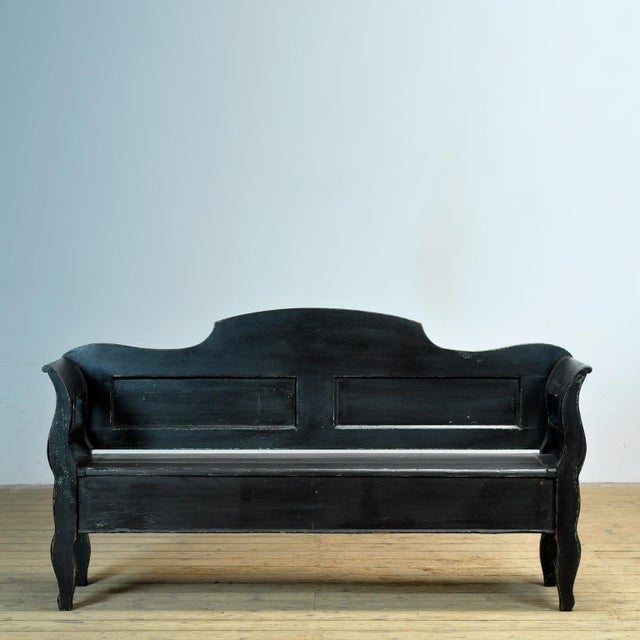 Antique Pine Drop-Top Bench, 1900s For Sale - Image 12 of 12