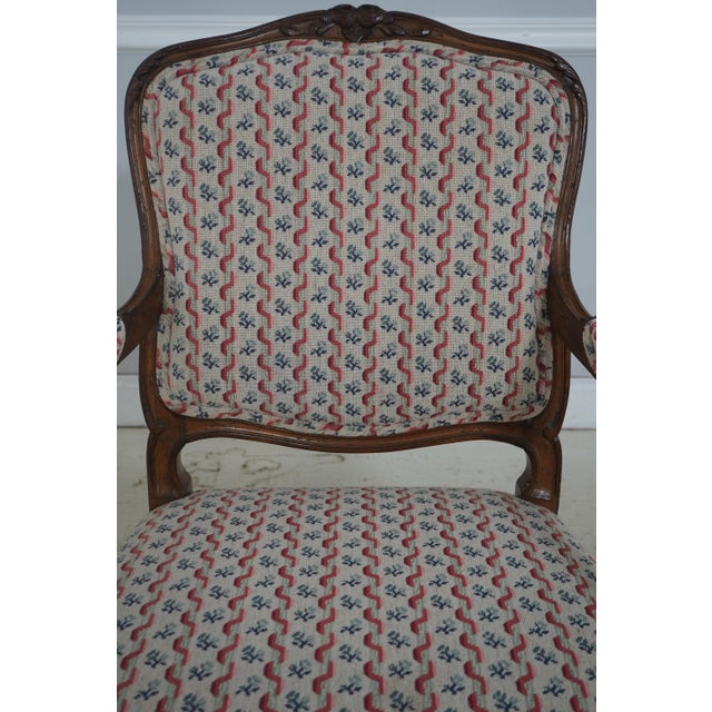 Pair Don Rousseau French Louis XV Open Armchairs For Sale - Image 13 of 18