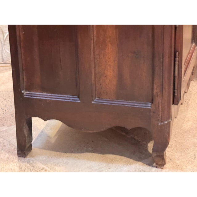 18th Century French Walnut Buffet With Carved Urn of Flowers For Sale - Image 10 of 13