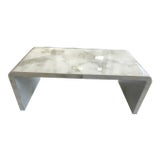 Jean Michel Frank Parchment Waterfall Coffee Table For Sale