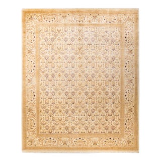 Mogul, One-of-a-Kind Hand-Knotted Area Rug in Ivory, 8' 2" x 10' 2" For Sale