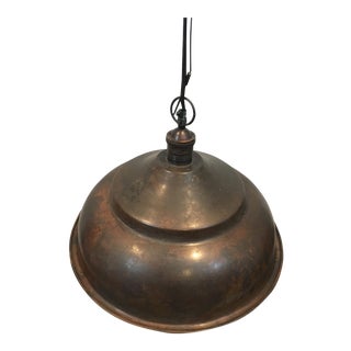 Vintage Copper Pendant Light For Sale