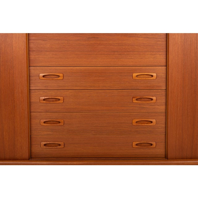 1960s Vintage Danish Teak Highboard by H.P. Hansen, 1960s For Sale - Image 5 of 17