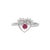 This is part of Chairish’s Fine Jewelry assortment. Heart Shape Ruby and Diamond Ring Set in 18K Gold featuring natural...