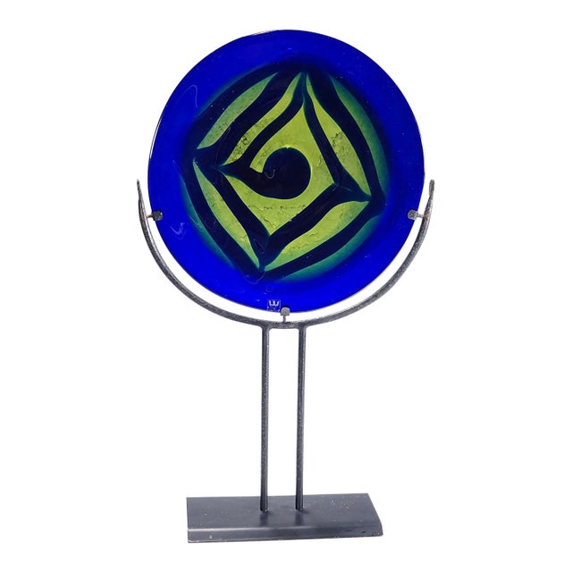 Vintage Crystal Art Glass Sculpture by Goeran Waerff for Kosta For Sale