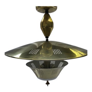 Vintage Mid-Century Modern Saucer Light For Sale