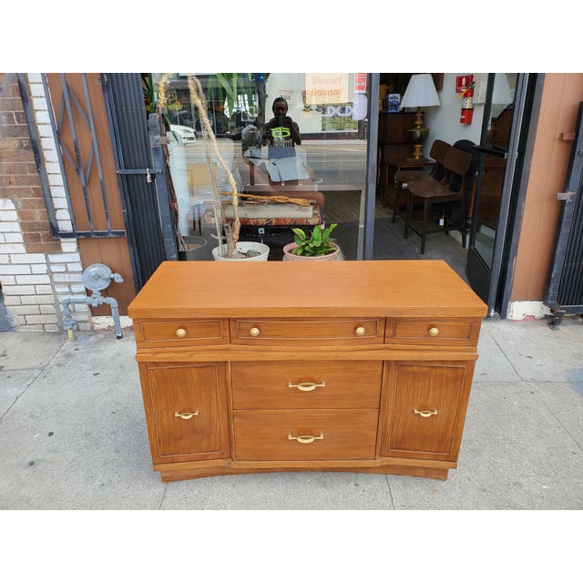 1950s Vintage Oak Server For Sale - Image 5 of 12