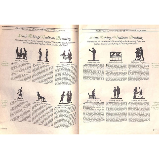 1920s "The Woman's World Book of Etiquette: A Useful Guide for Everyone in Every Day Life" 1928 For Sale - Image 5 of 9
