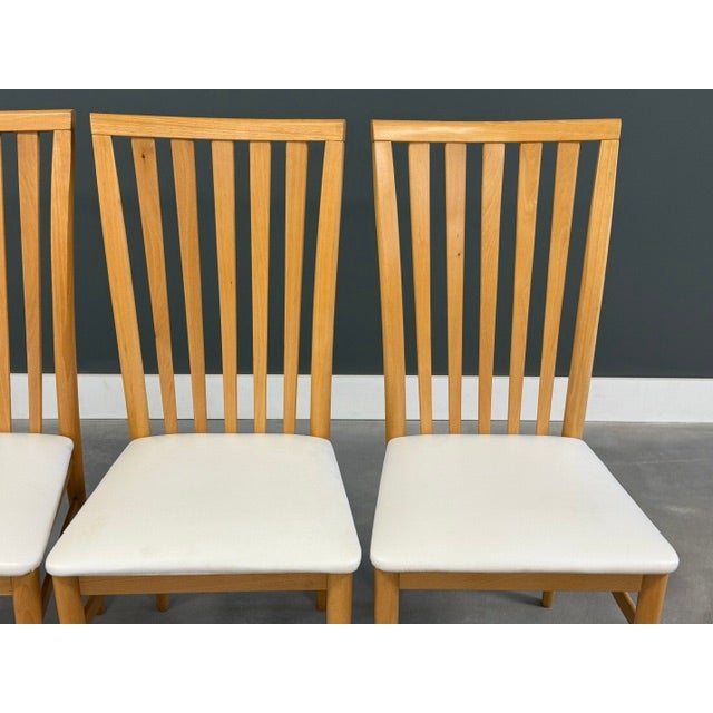 1980s 1980s Italian Modern Beech Dining Chairs - Set of 4 For Sale - Image 5 of 10