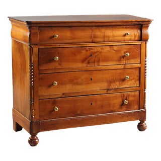 19th Century Louis Philippe Walnut Chest of Drawers, Italy For Sale