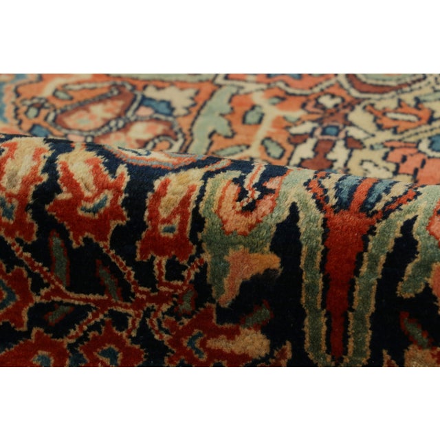Traditional Antique Persian Sarouk Rug in Golden-Brown With Floral Patterns - Rug & Kilim For Sale - Image 3 of 8