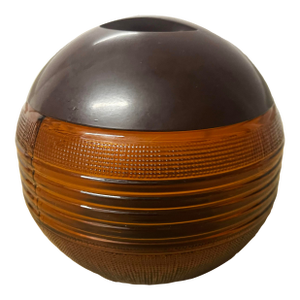 1930s Art Deco Amber Glass & Bakelite Tobacco Jar/Humidor