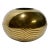 Vintage Postmodern Style Round Etched Brass Planter or Vase For Sale
