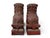 Mid 20th Century Pair of Carved Wood Chinese Foo Lions, 10" Tall, 20th Century For Sale - Image 5 of 12