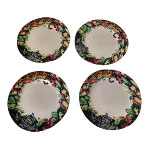90's Vitromaster Rain Forest Dinner Plates S/4