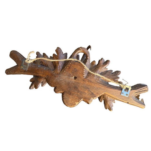 Brown 1900s Black Forest Goat Rack Glass Eyes For Sale - Image 8 of 8