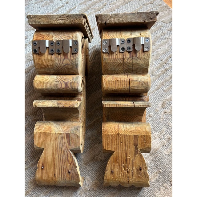 Late 19th Century Antique Carved Pine Corbels, a 19th Century Pair For Sale - Image 5 of 13