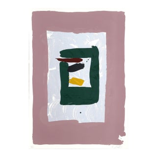 Pink Square, Signed Screenprint by Kikuo Saito For Sale