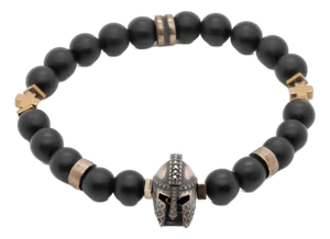 Black Vibe Onyx Stone Beaded Gladiator Bracelet
