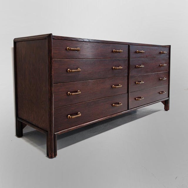 Vintage Chest of Drawers in Exotic Wood and Bamboo, 1970s For Sale - Image 4 of 18