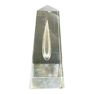 Large Glass Teardrop Obelisk Paper Weight