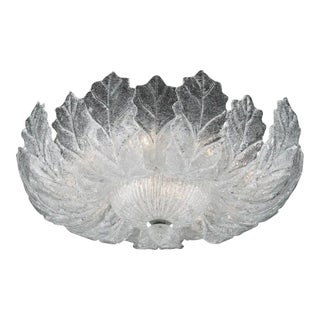 21st Century Italian Anna Murano Clear Graniglia Glass Flush Mount by Fabio LTD For Sale
