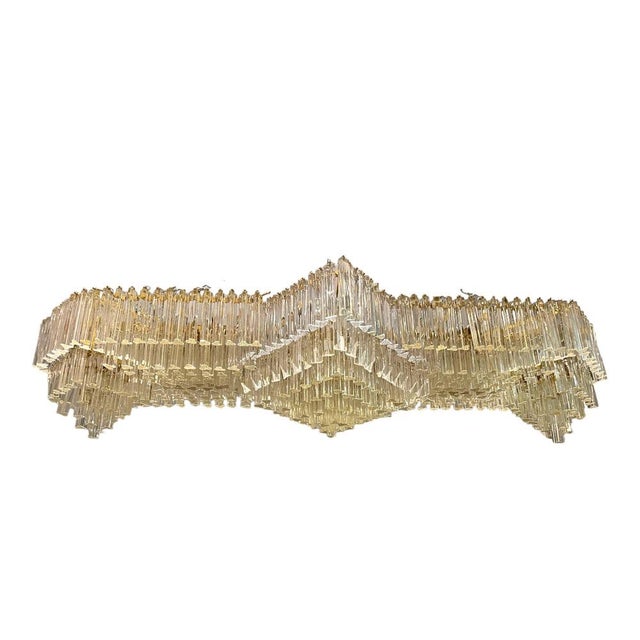 Large Prism Ceiling Light in Murano Glass, 1970s For Sale - Image 4 of 17