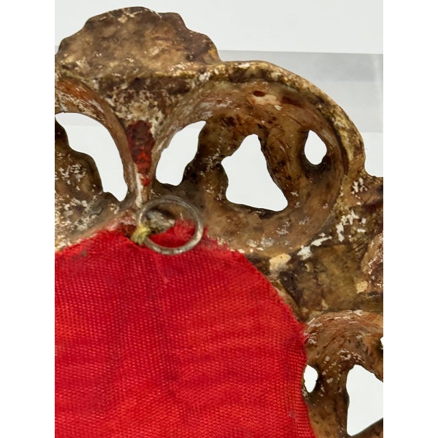 Antique Gilt Carved Wood Frame With Portrait Insert — 3.5" W X 4" H For Sale - Image 12 of 12