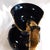 Contemporary 1940s Dark Majolica Glass Pitcher With Glass Accents For Sale - Image 3 of 8
