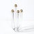 Schneider Glass Mid-Century Crystal & Brass Amorphic Four Arm Candelabra Signed Schneider For Sale - Image 4 of 10