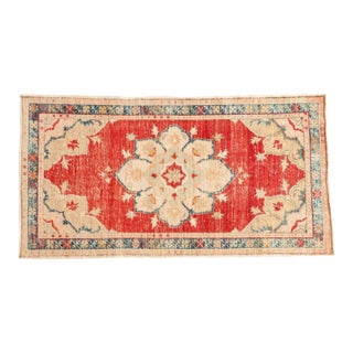 Vintage Distressed Oushak Rug Runner - 2'9" x 5'2" For Sale