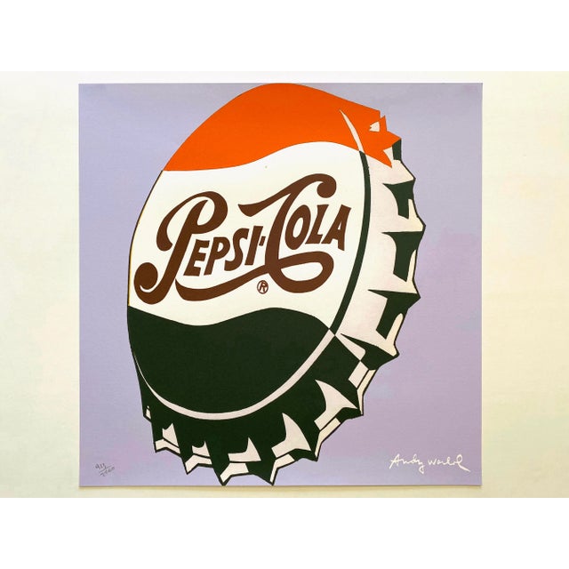Lavender Andy Warhol Vintage 1986 Limited Edition Large Fine Art Lithograph Print " Pepsi - Cola " 1962 For Sale - Image 8 of 13