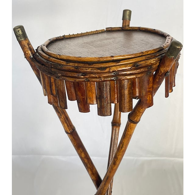 French Antique French Tortoiseshell Bamboo Plant Stand, c.1900 For Sale - Image 3 of 15