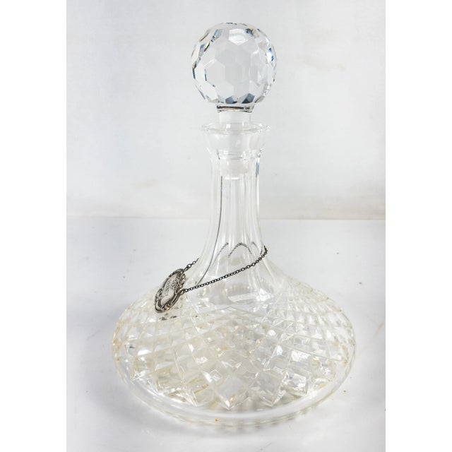 MidCentury Crystal Glass Brandy Decanter Bottle Chairish